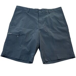 Greg Norman Mens Golf Shorts Black Size 38 Performance Stretch Flat Front New
